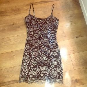 Bebe Silver and Black Cocktail Dress